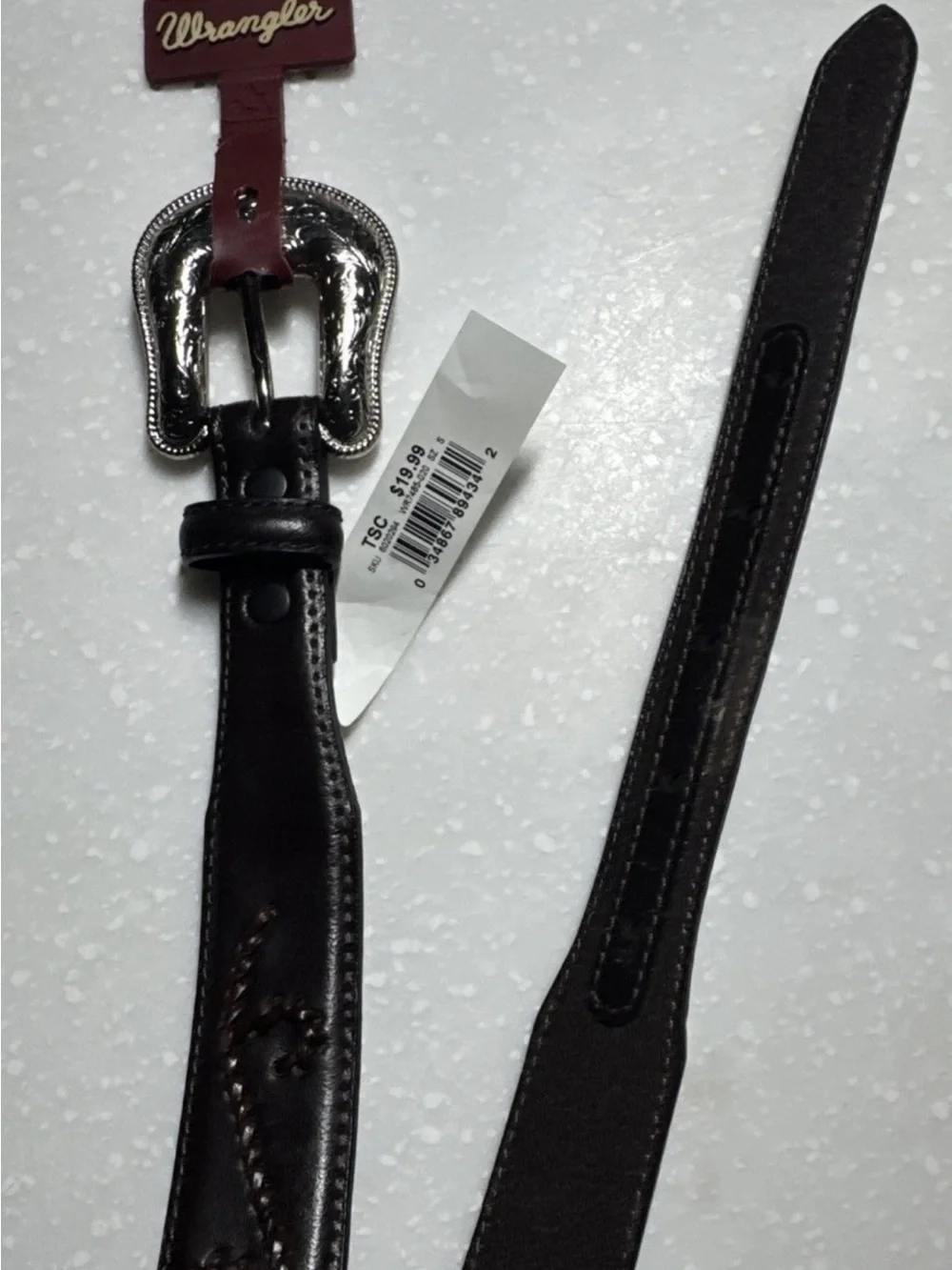 Wrangler Genuine Leather, Vintage, western belt women Size Small New With Tags